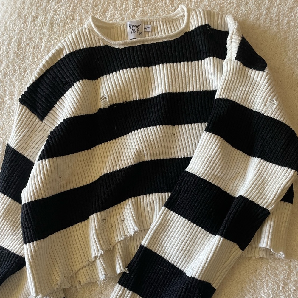 Princess polly striped crop sweater